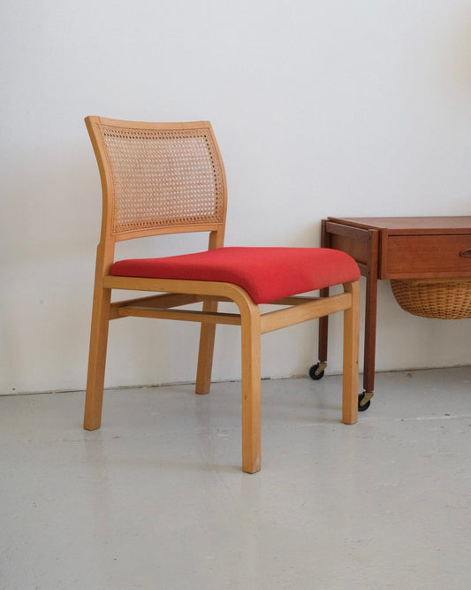 Dux, beech wood and French wicker - original upholstery