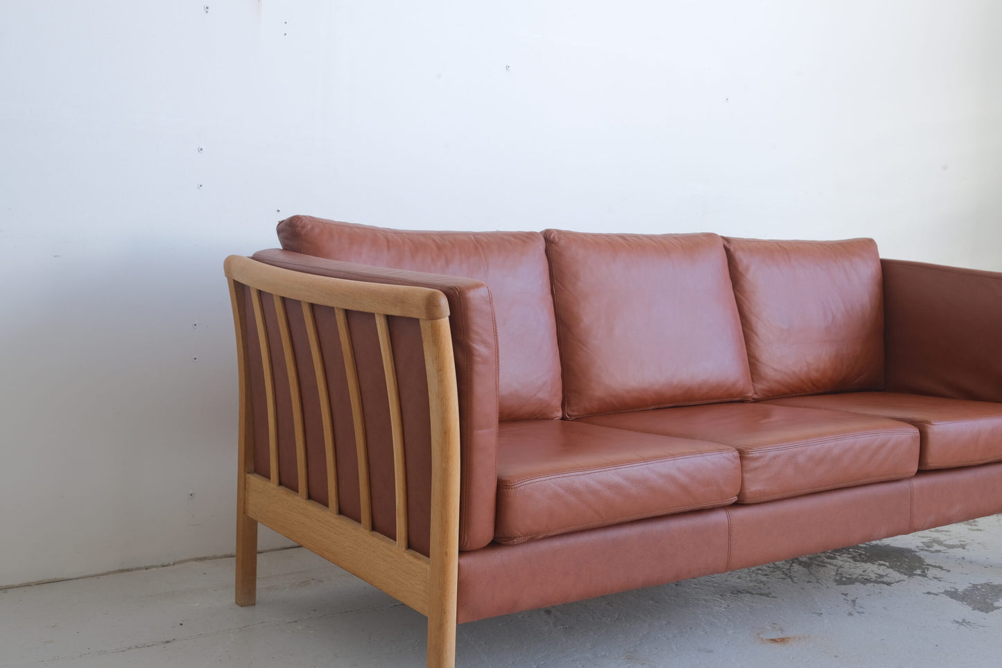 *RESERVED* Danish vintage sofa, 3-seater cognac