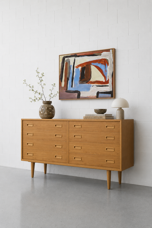Carlo Jensen oak double drawer