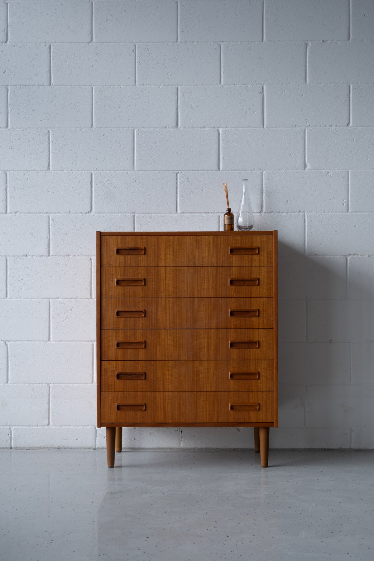 Teak tallboy, Westegaards Mobelfabrik
