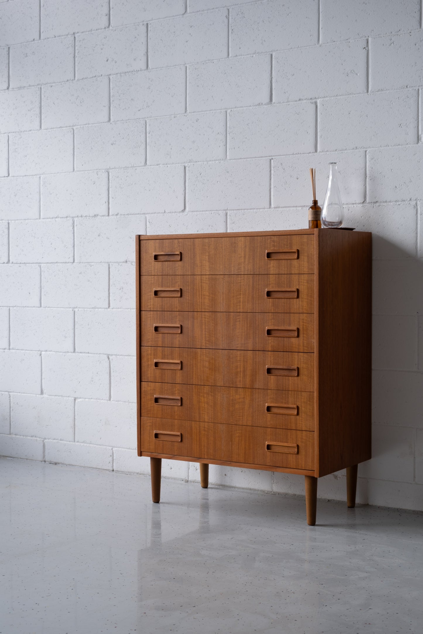 Teak tallboy, Westegaards Mobelfabrik