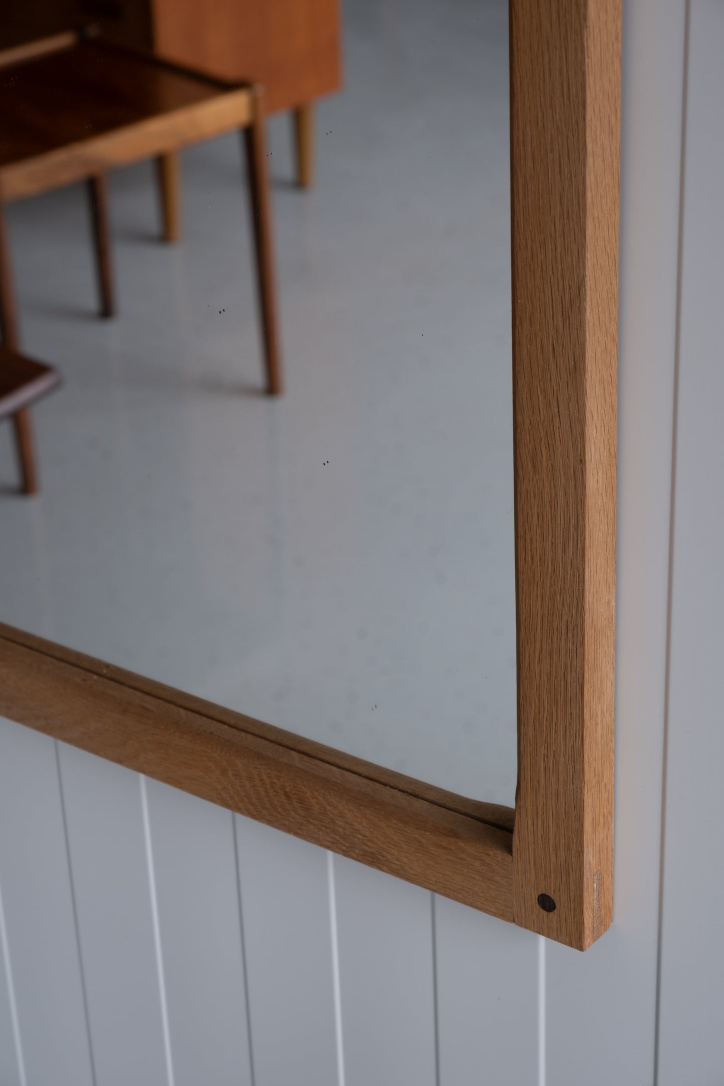 Model 165 oak mirror, Kai Kristiansen, Aksel Kjersgaard