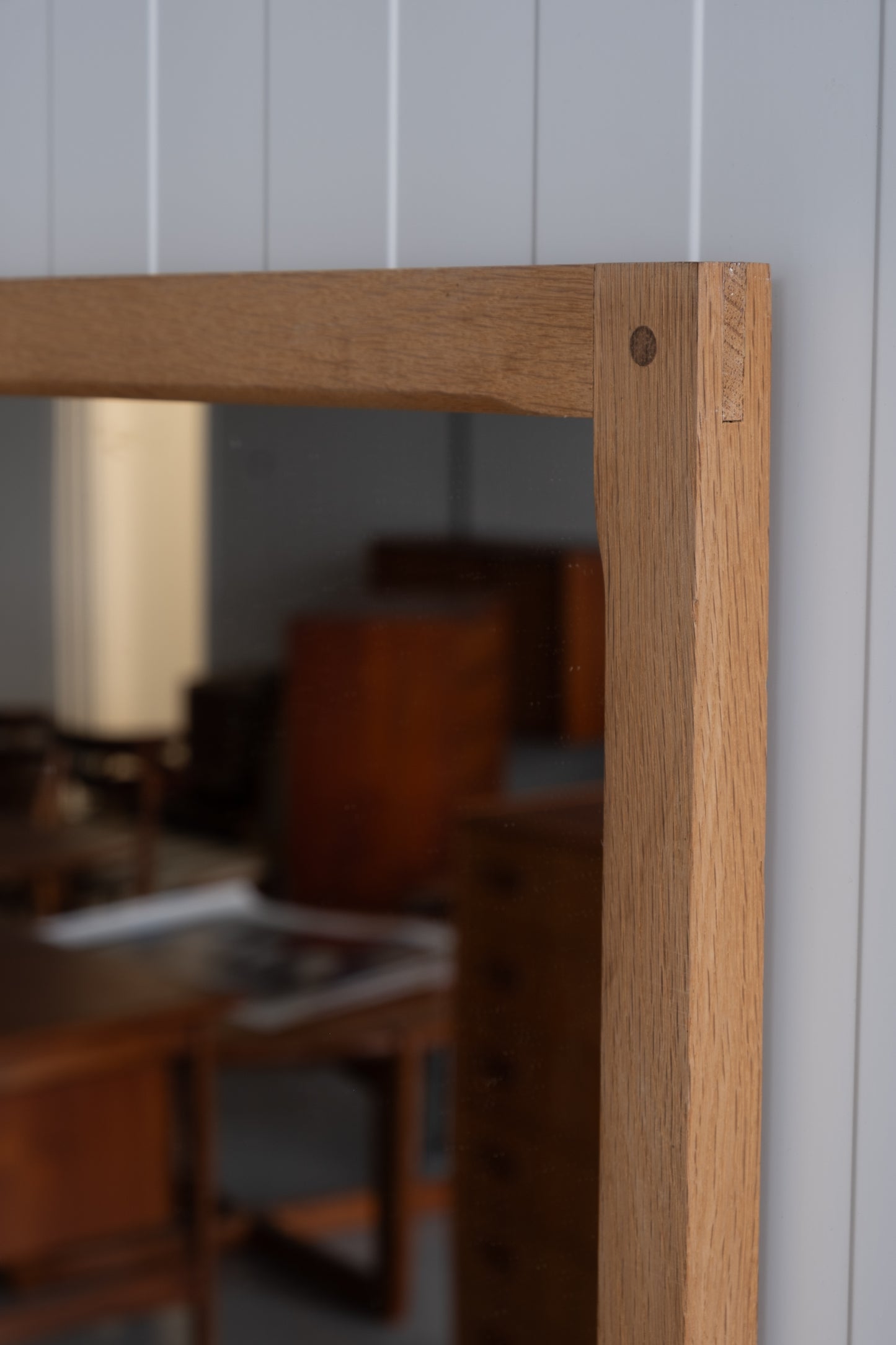 Model 165 oak mirror, Kai Kristiansen, Aksel Kjersgaard