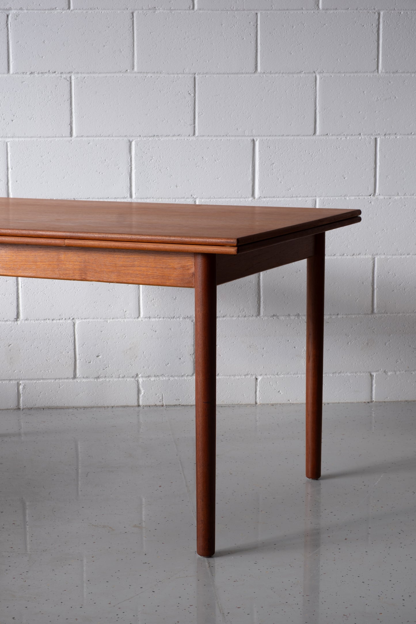 Danish teak dining table with extensions