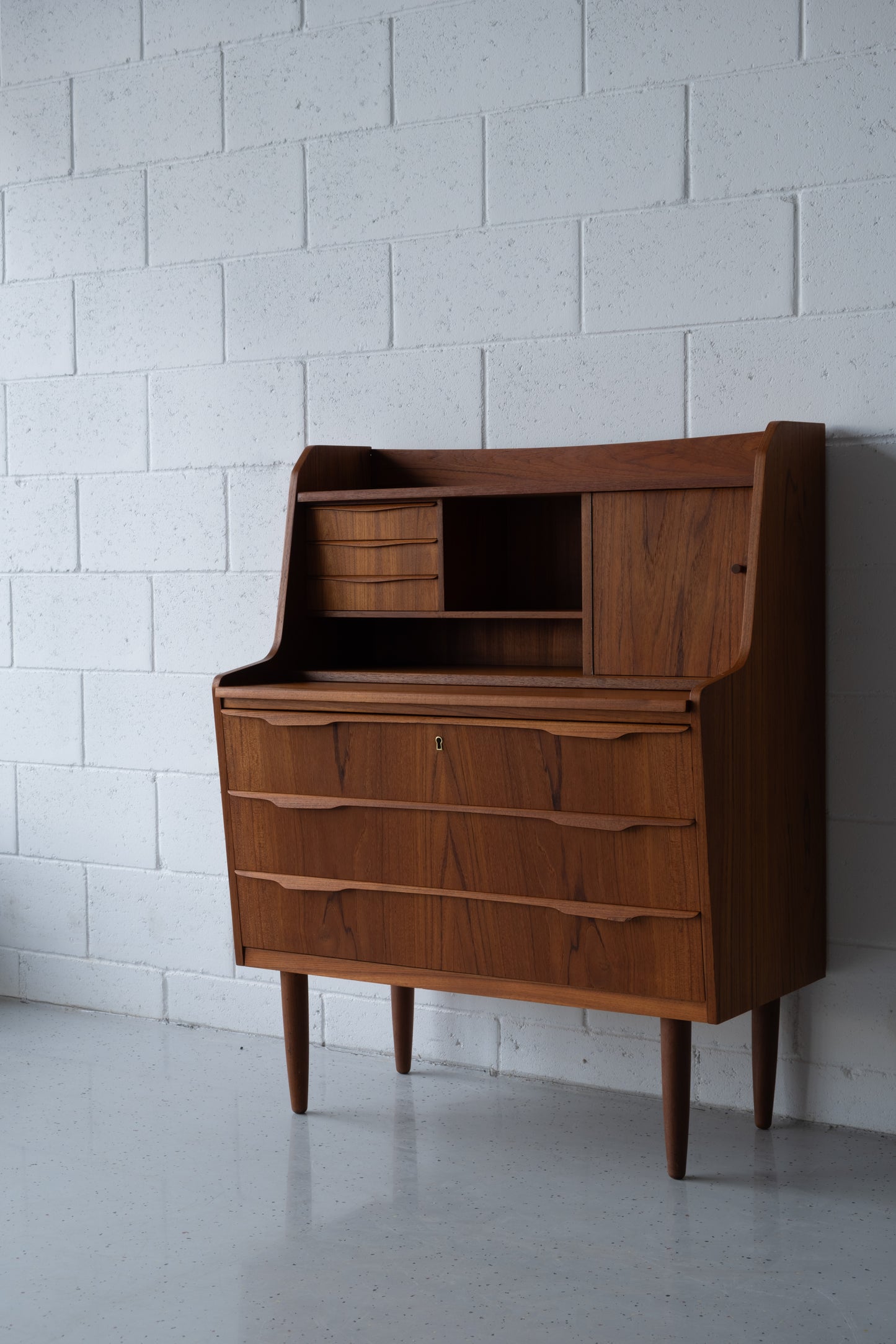 Danish teak secretary