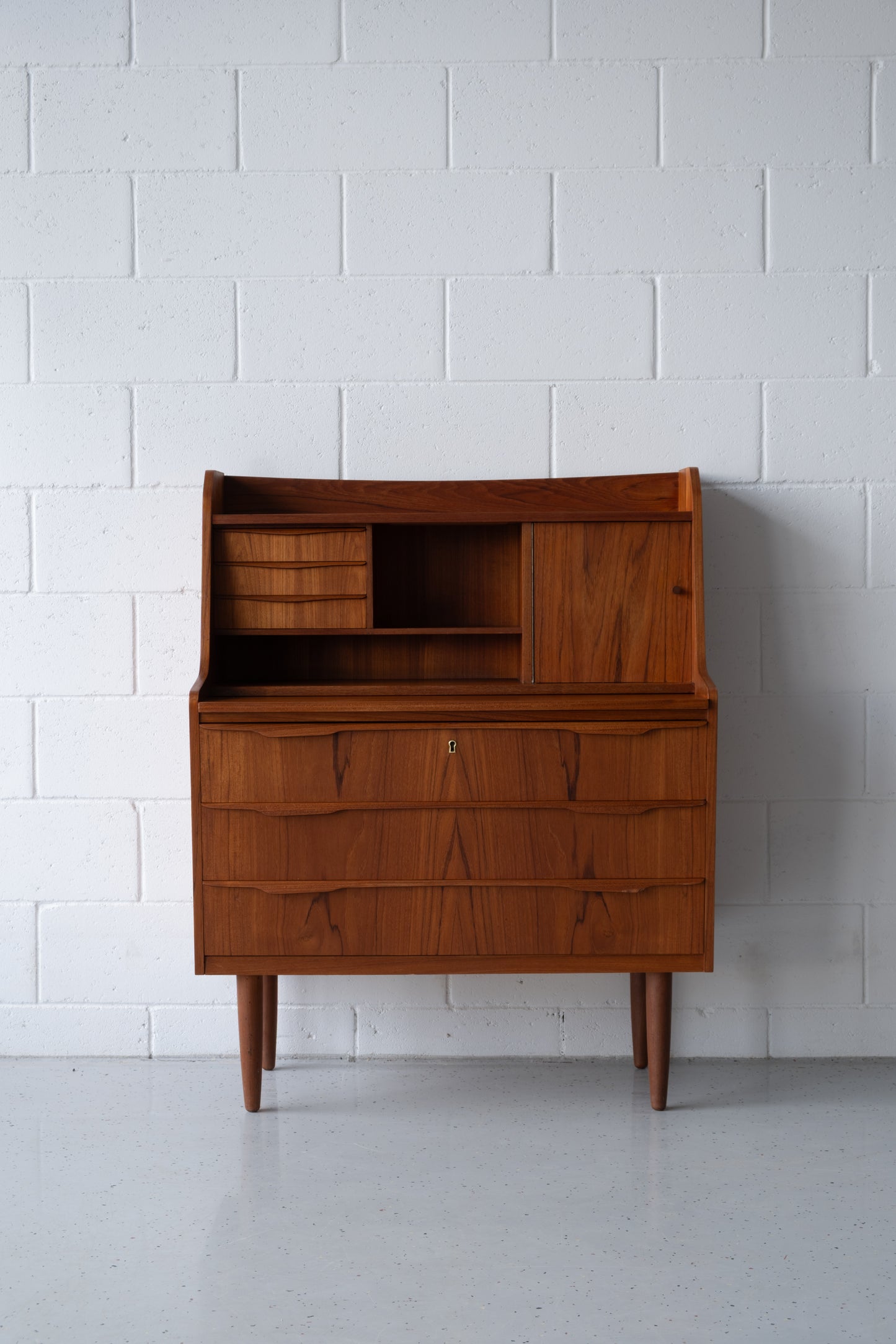Danish teak secretary