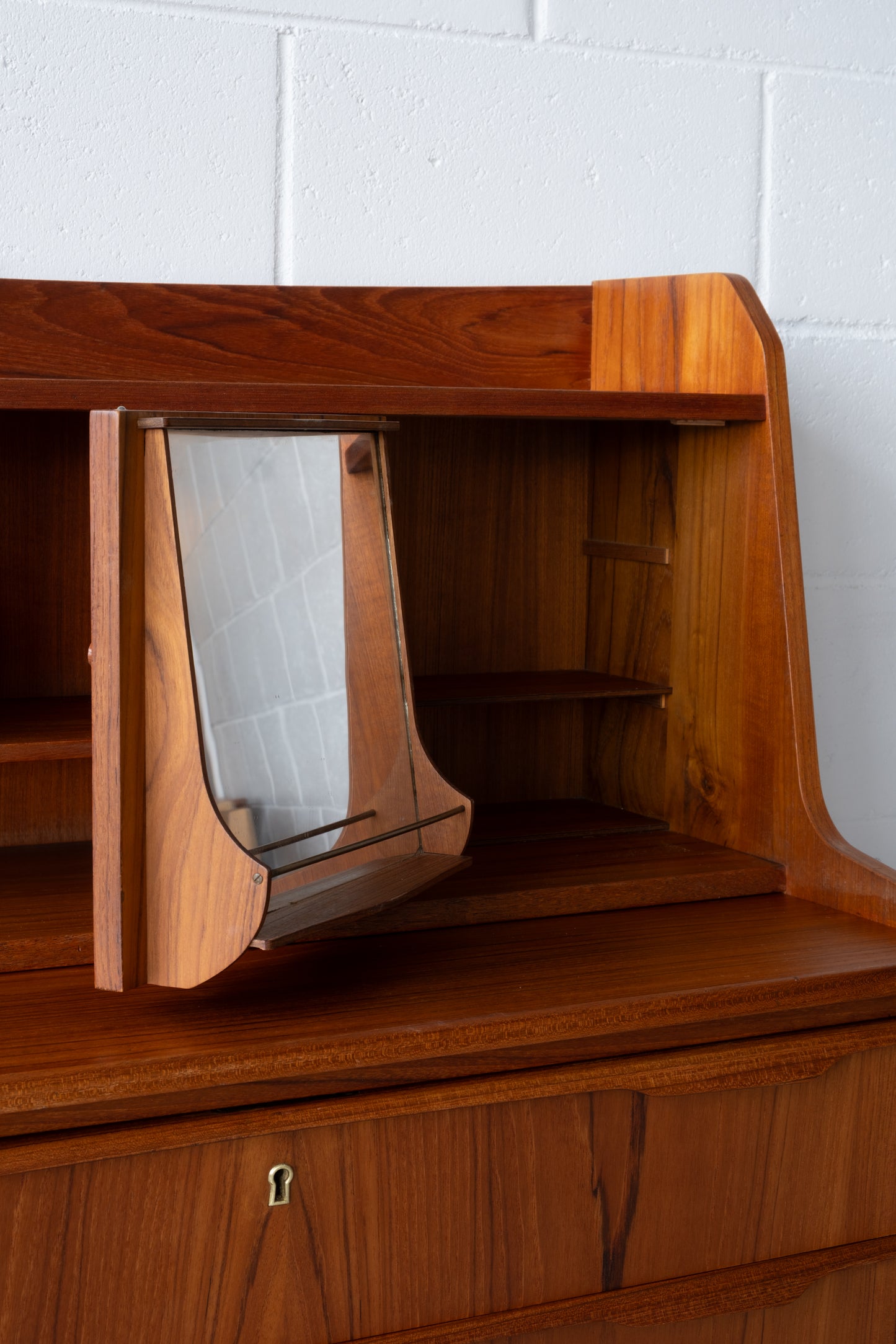 Danish teak secretary