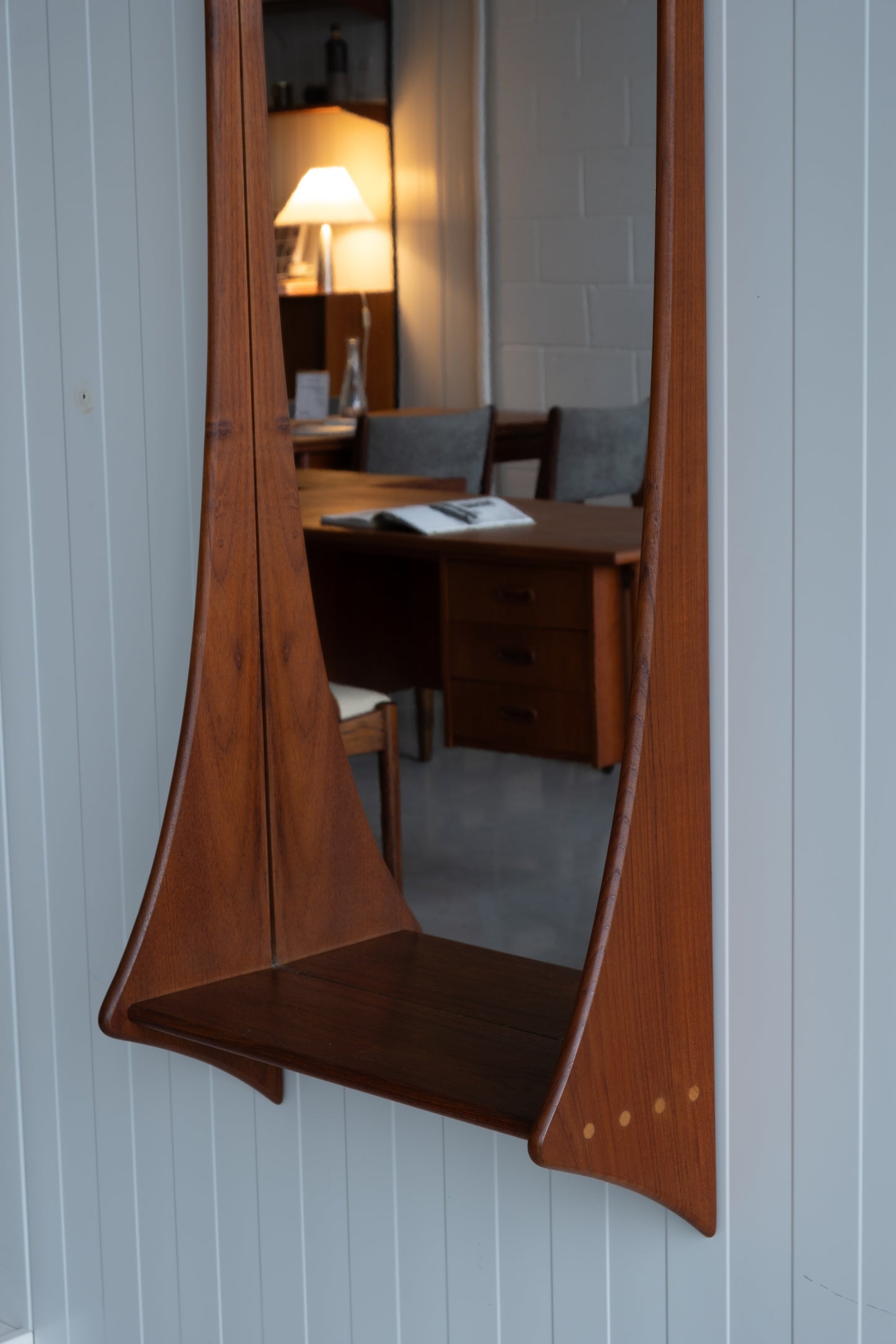 Teak mirror, Pedersen & Hansen, Viby J.