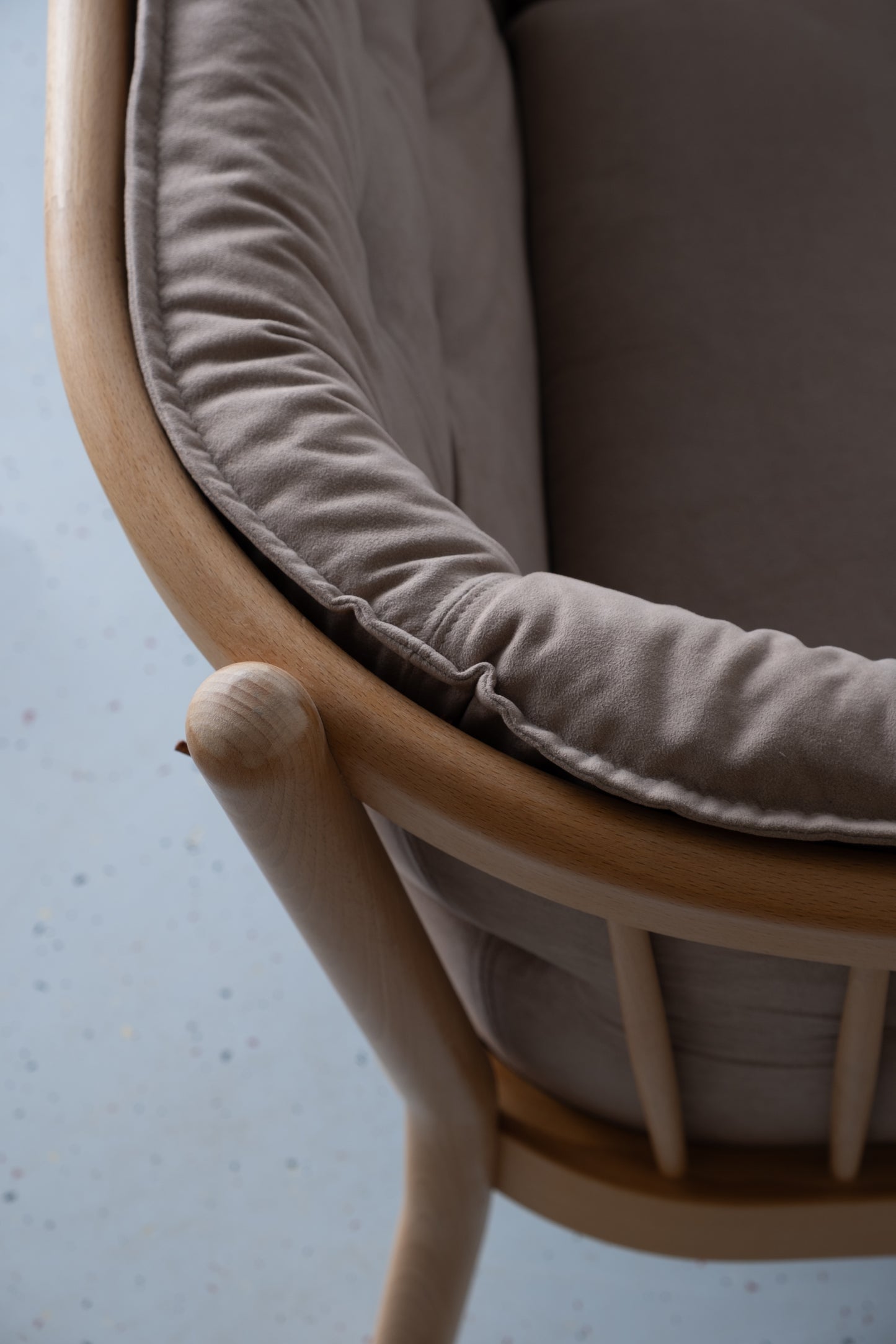 Danish sofa, Beech and Alcantara