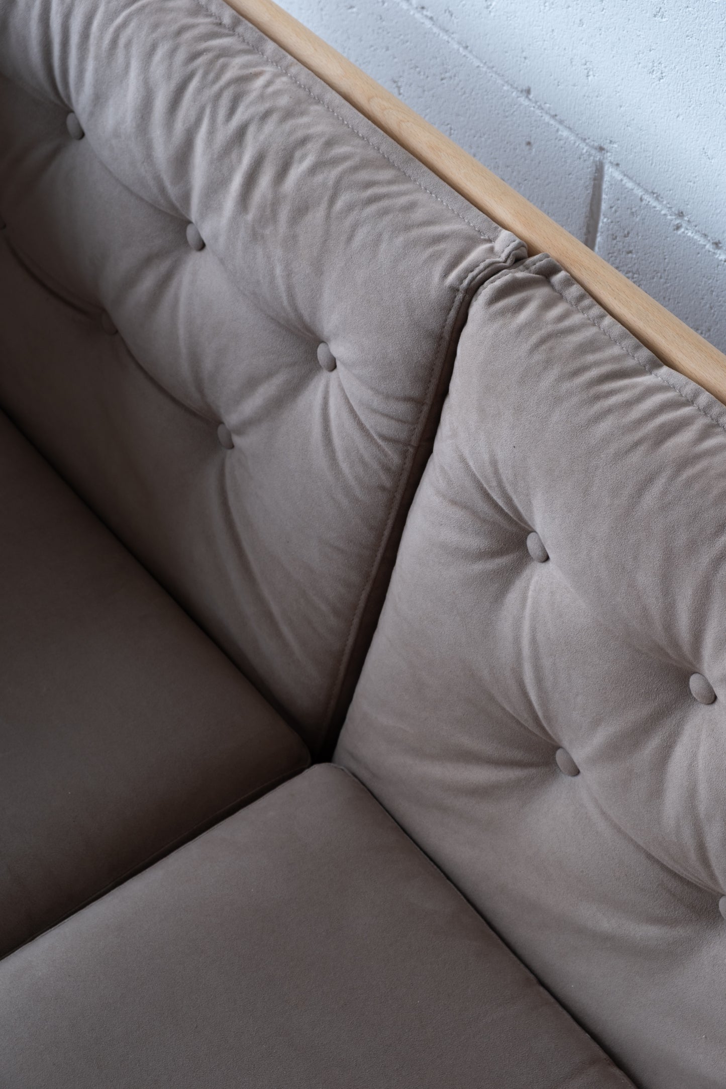 Danish sofa, Beech and Alcantara
