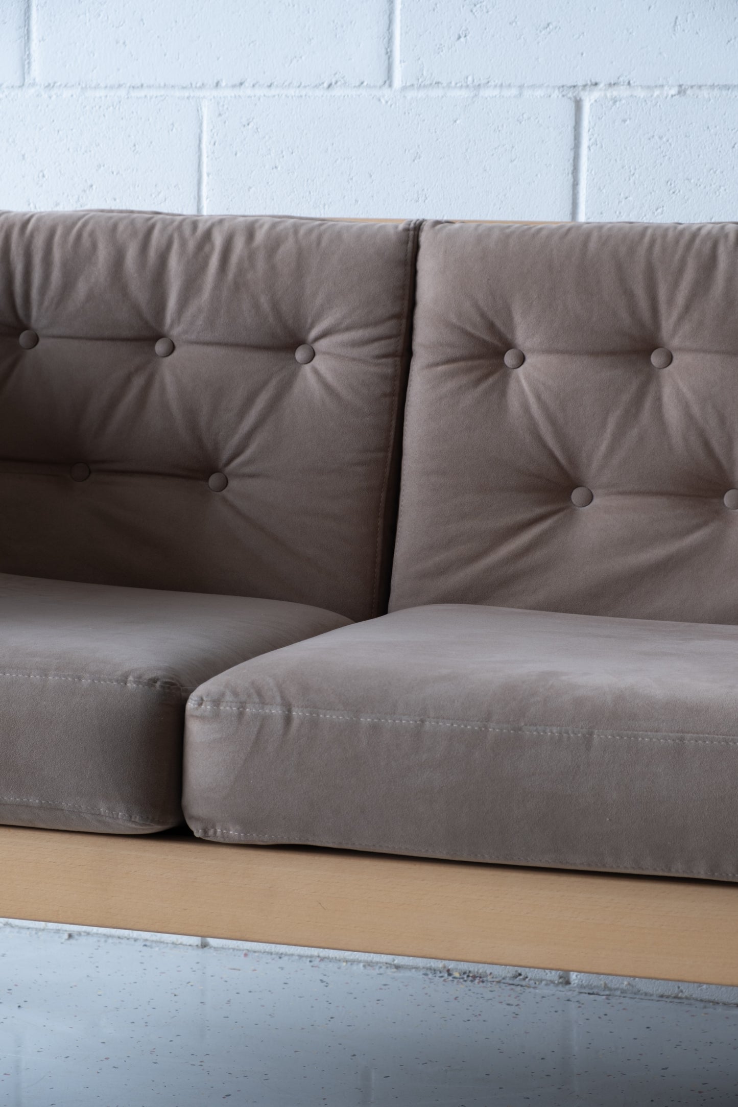 Danish sofa, Beech and Alcantara
