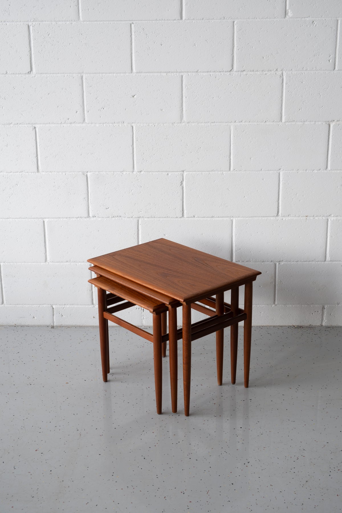 Teak nesting tables