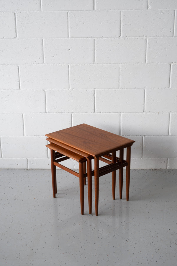 Teak nesting tables