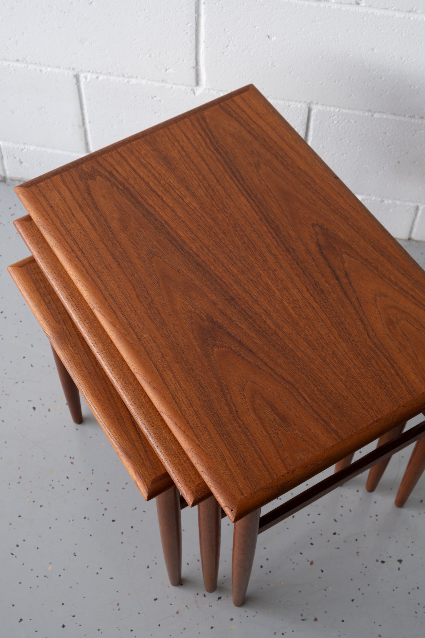 Teak nesting tables