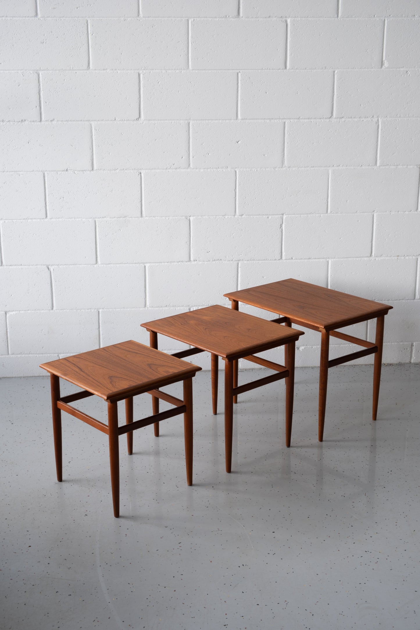 Teak nesting tables