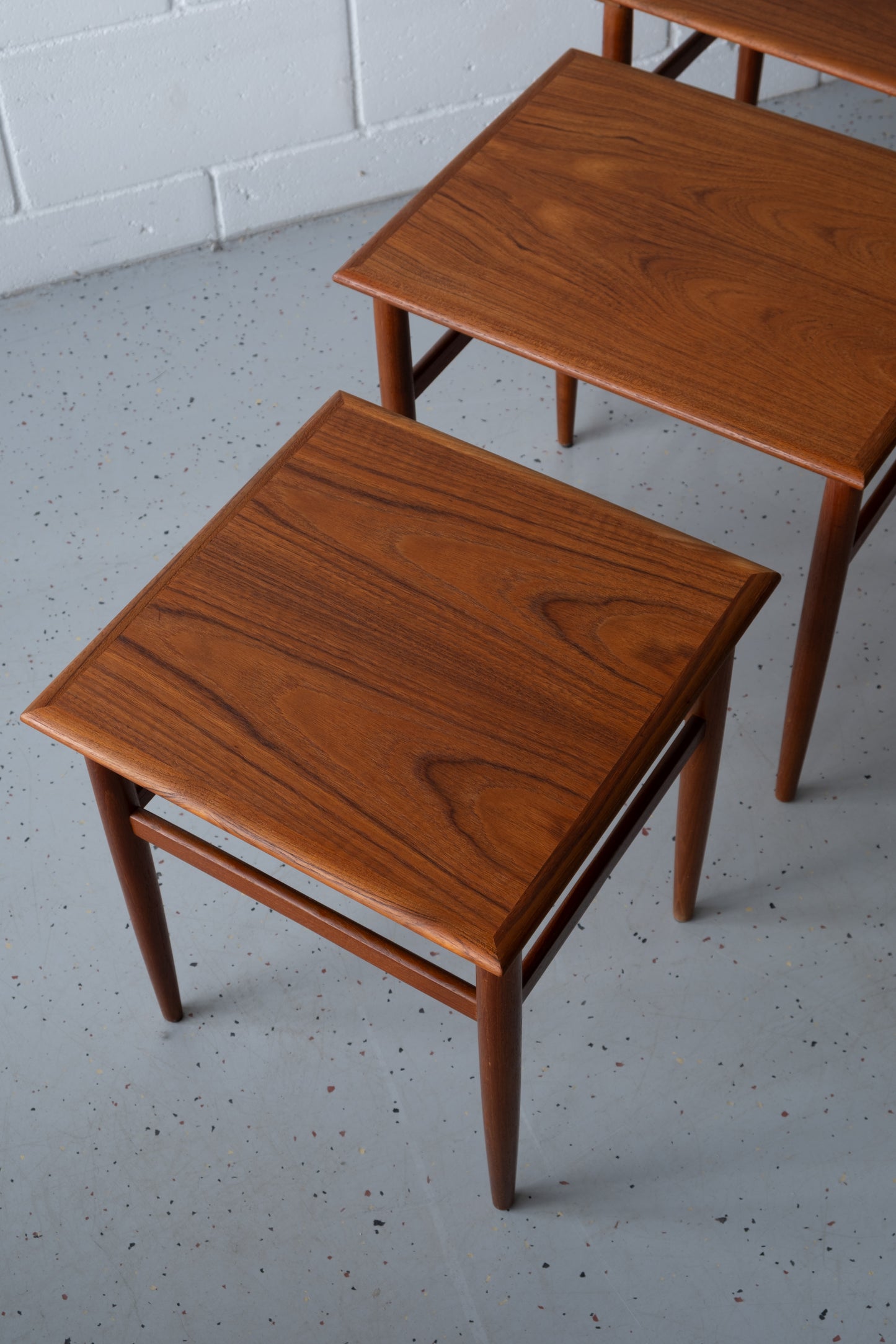 Teak nesting tables