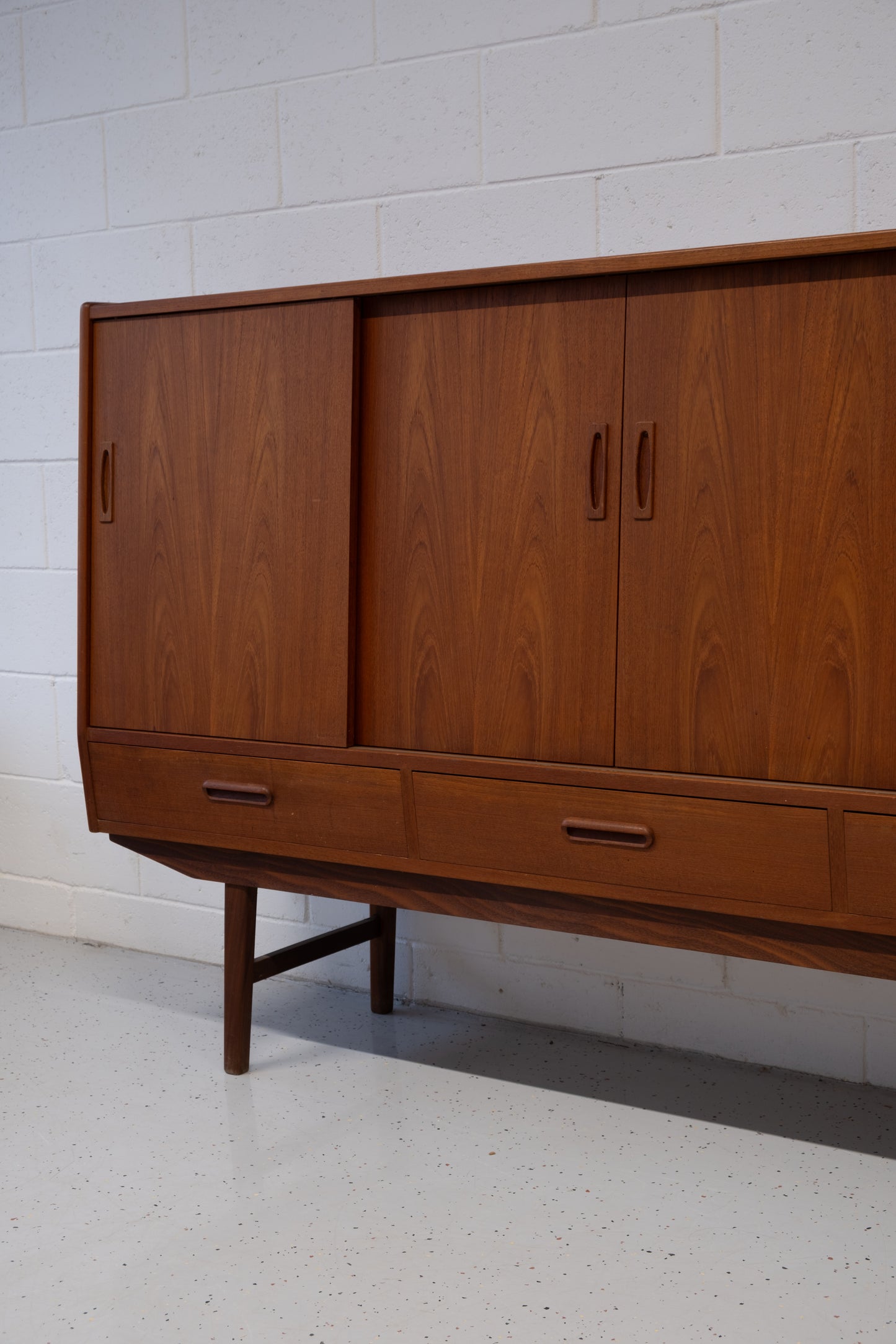 Danish high sideboard with bar