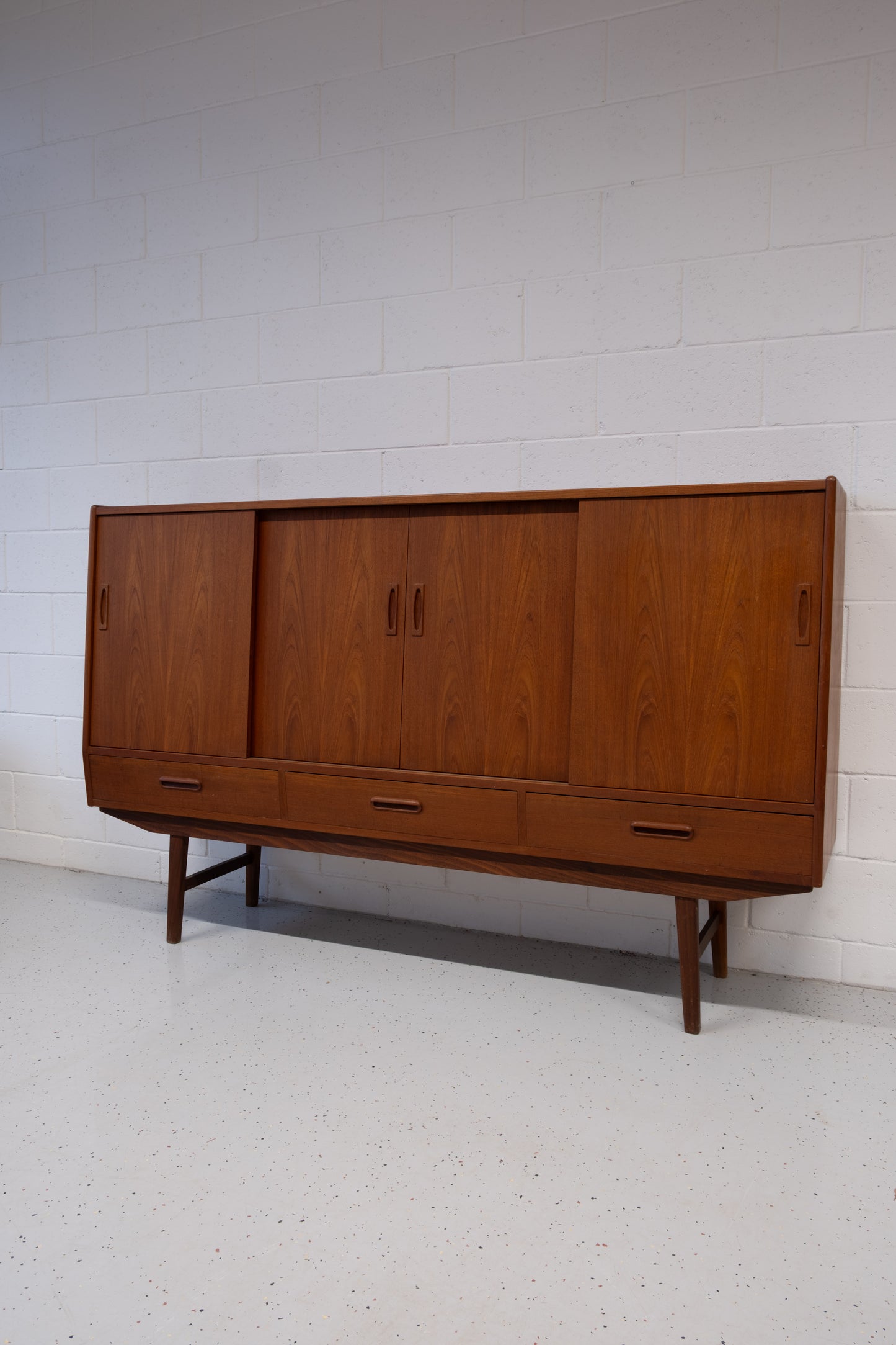 Danish high sideboard with bar