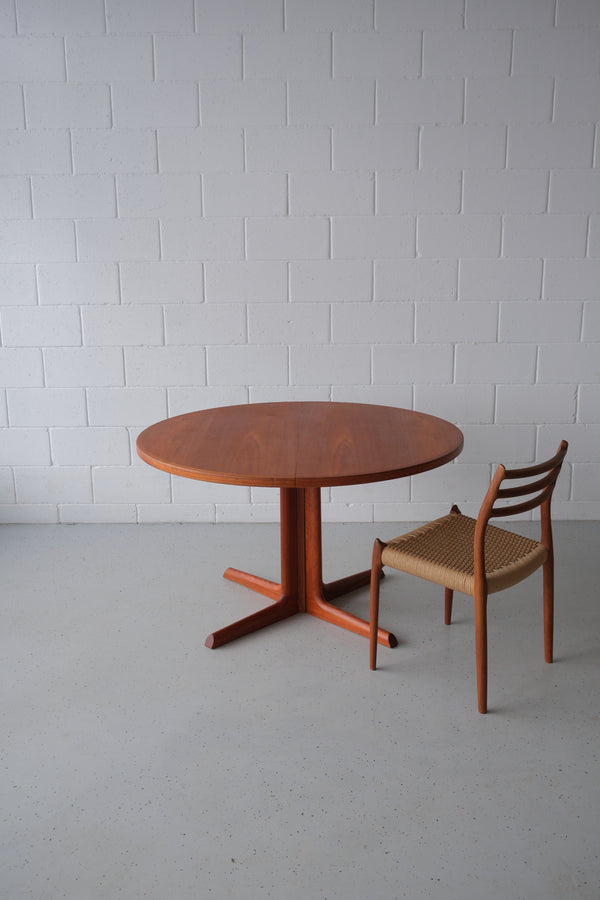 Danish teak round dining table