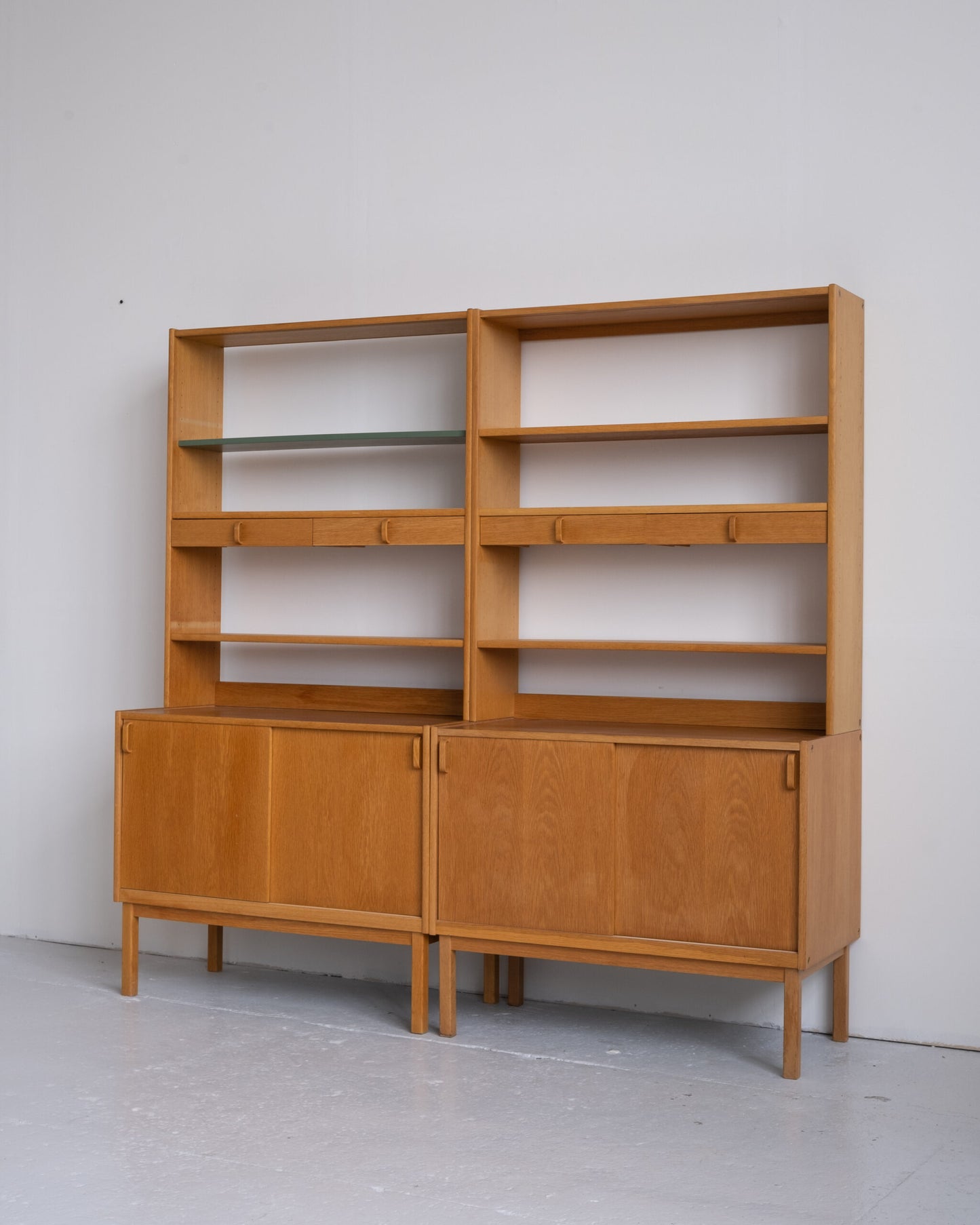 Swedish oak bookshelves