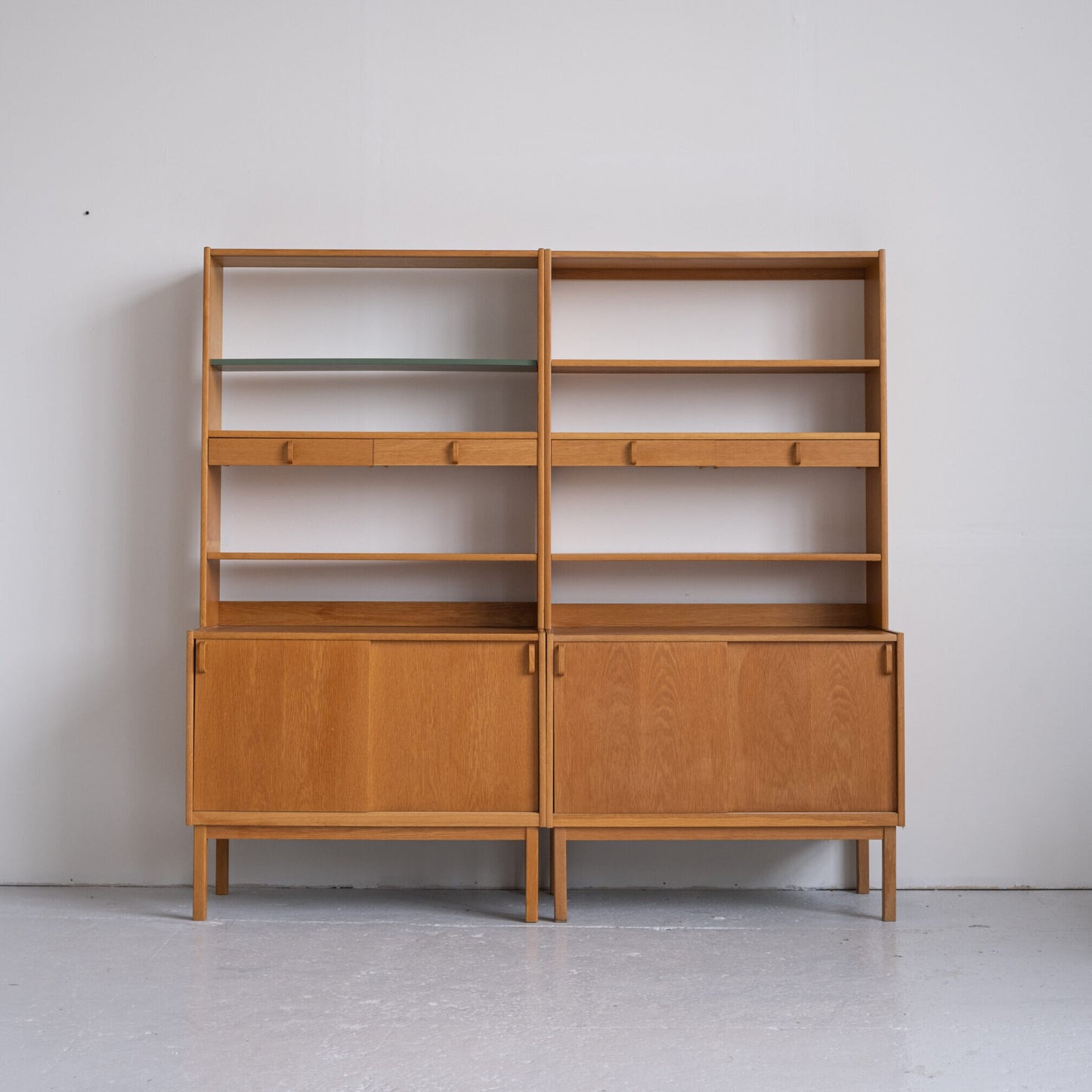 Swedish oak bookshelves