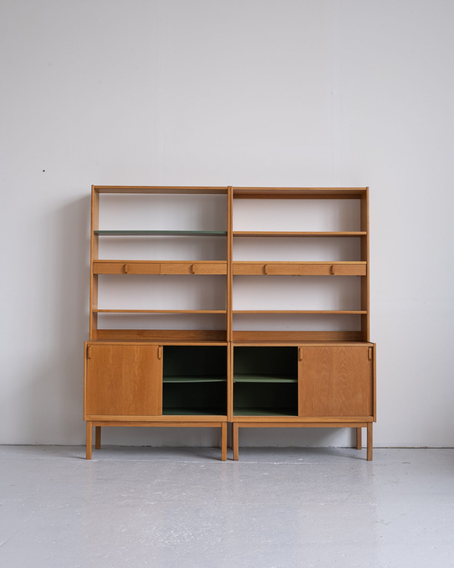 Swedish oak bookshelves