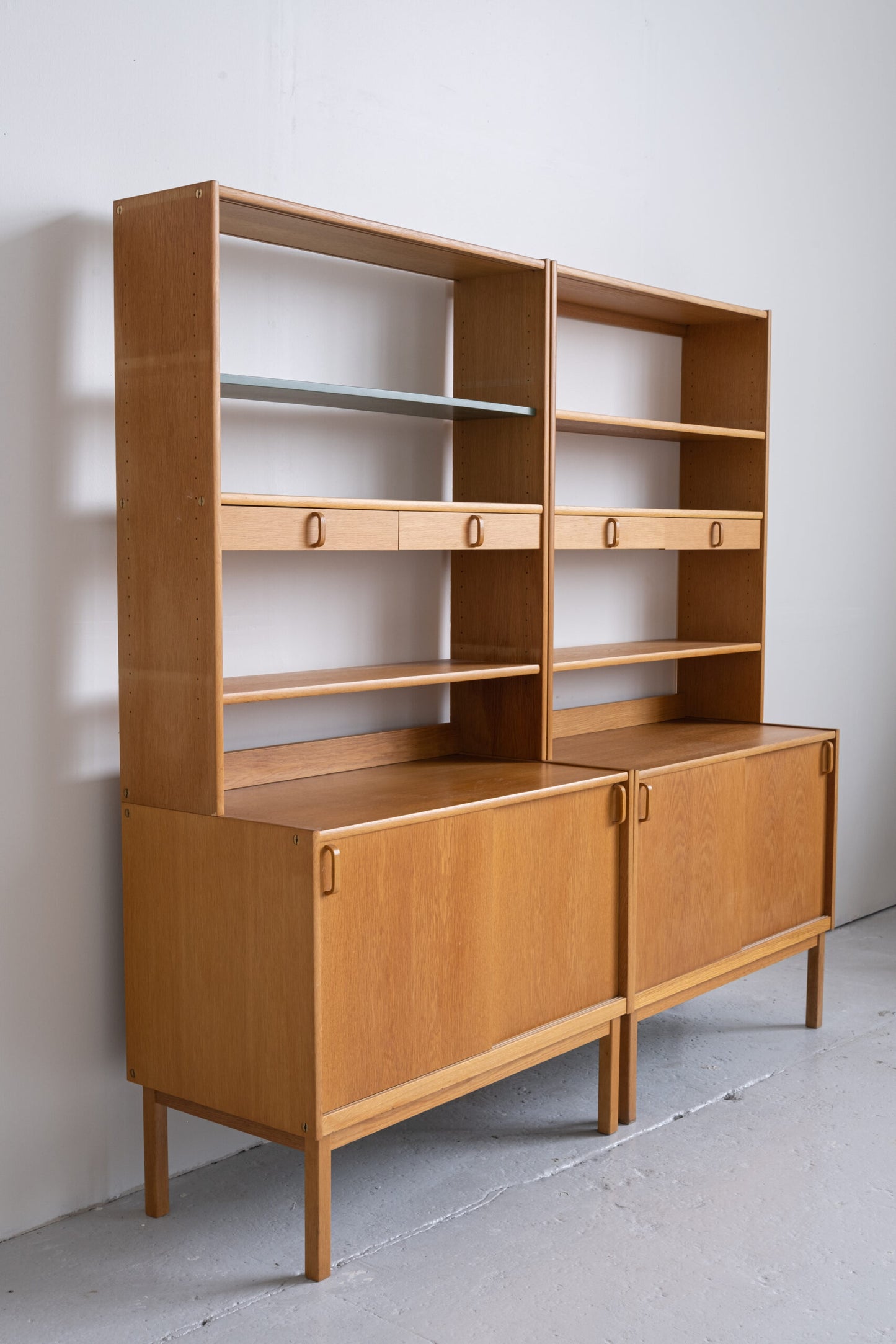 Swedish oak bookshelves