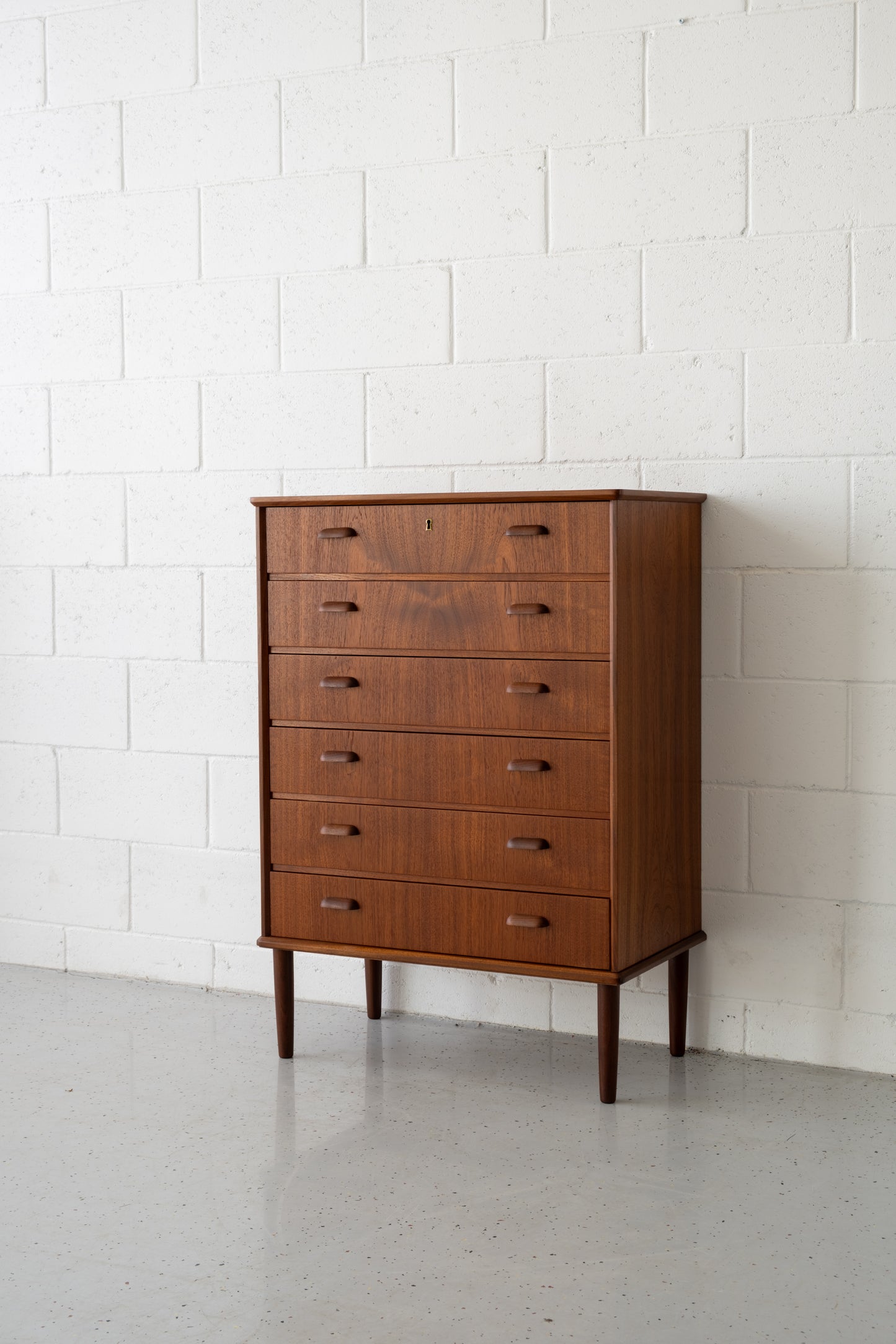 Teak tallboy