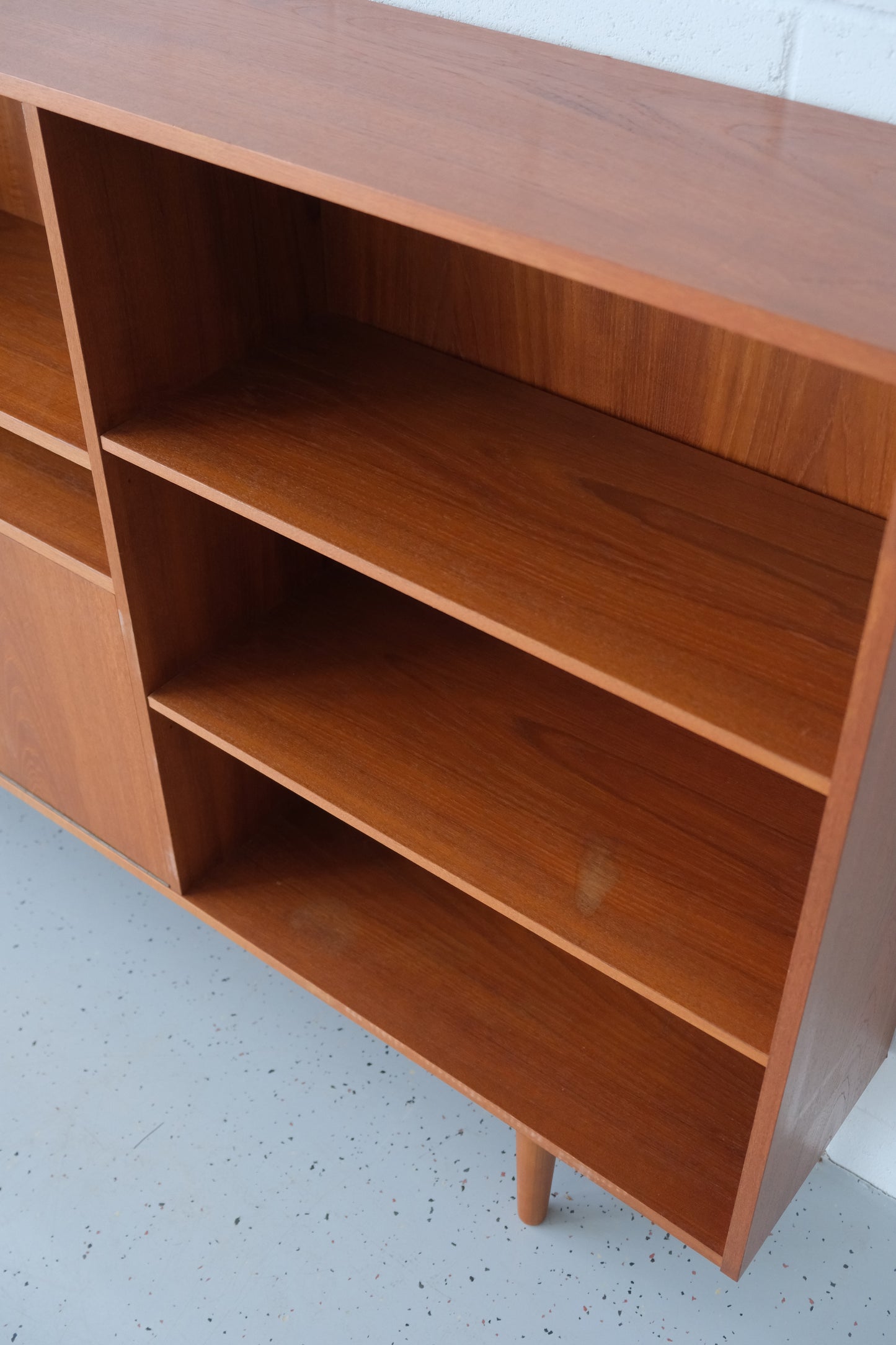 Teak bookcase with bar (unrestored)