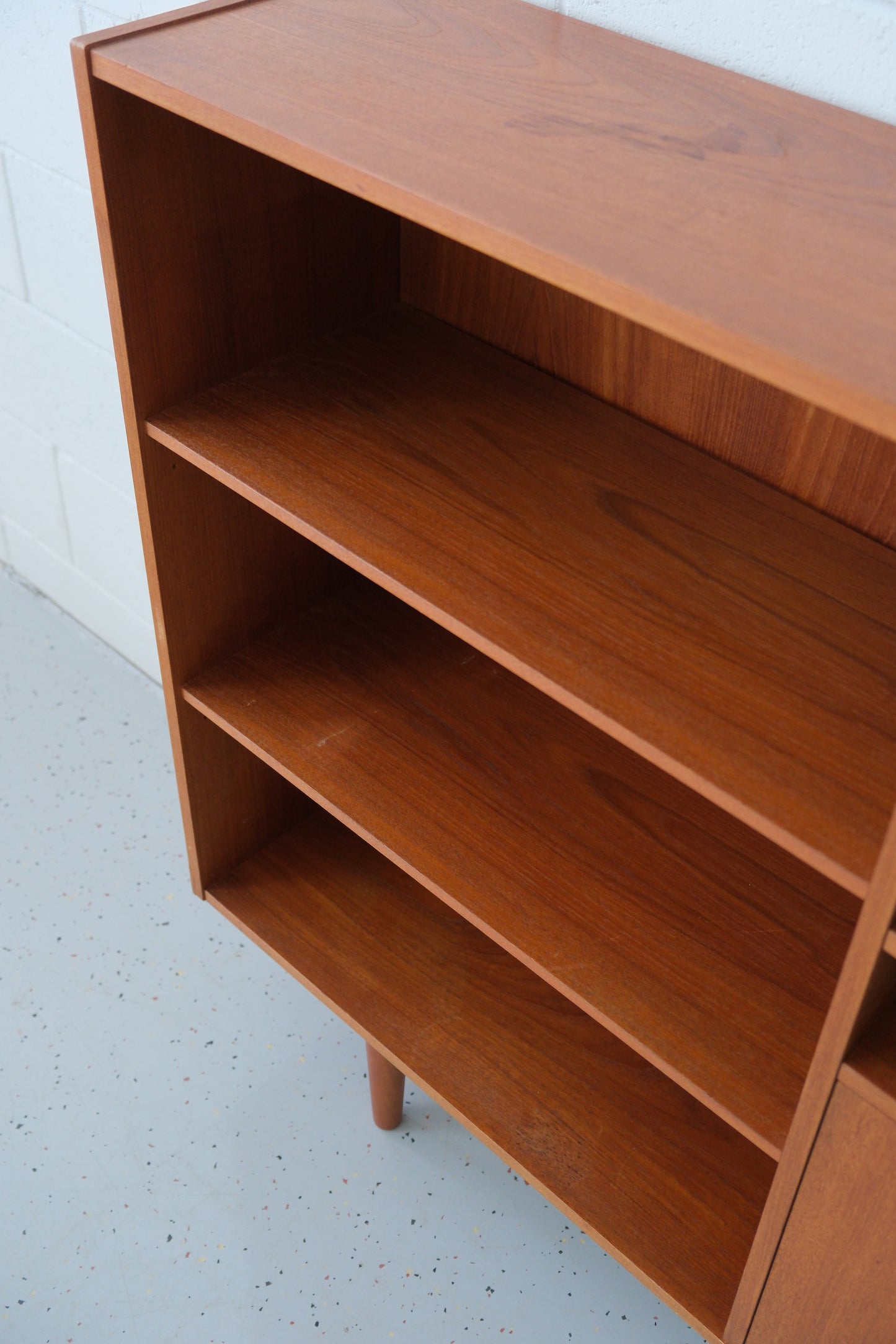 Teak bookcase with bar (unrestored)