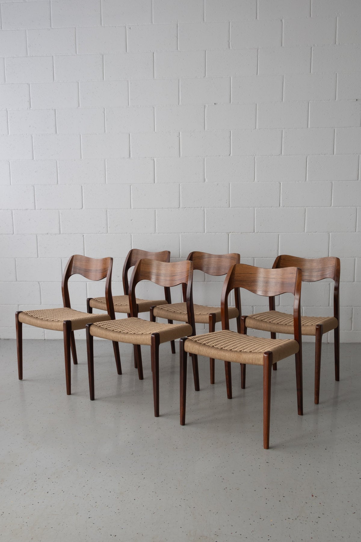 JL Møller Dining Chairs Model 71, rosewood
