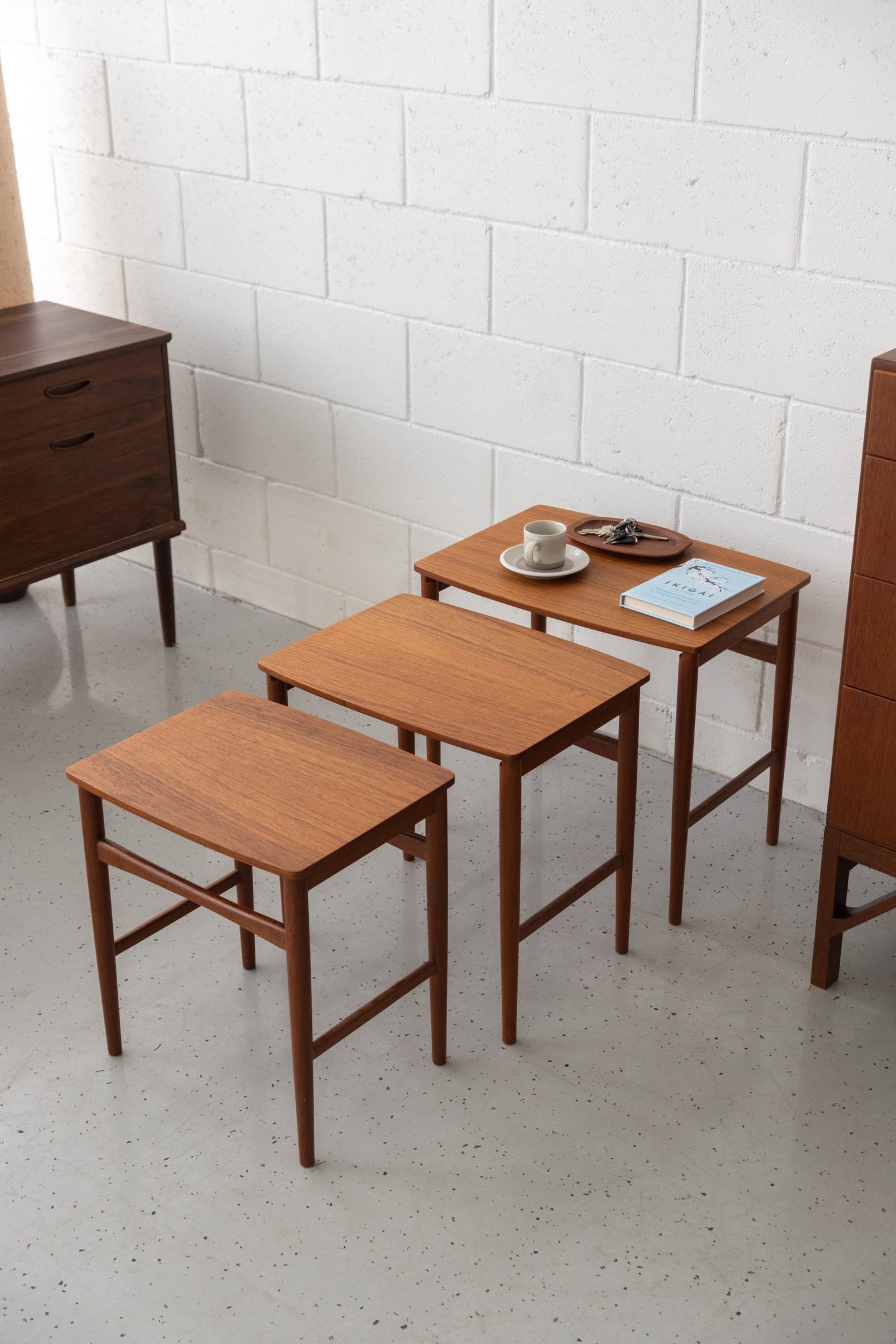 Danish teak nested tables