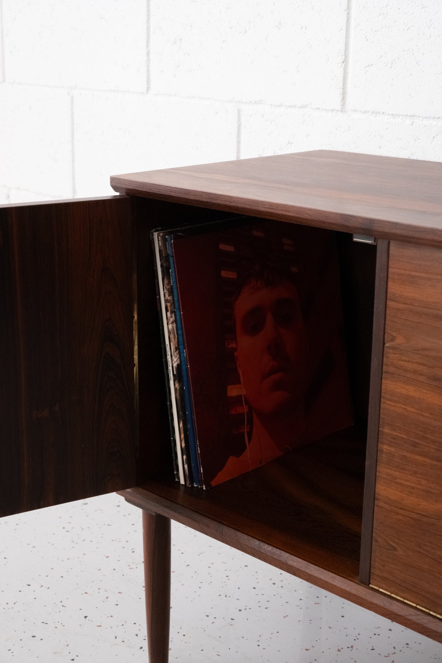 Danish rosewood vinyl cabinet