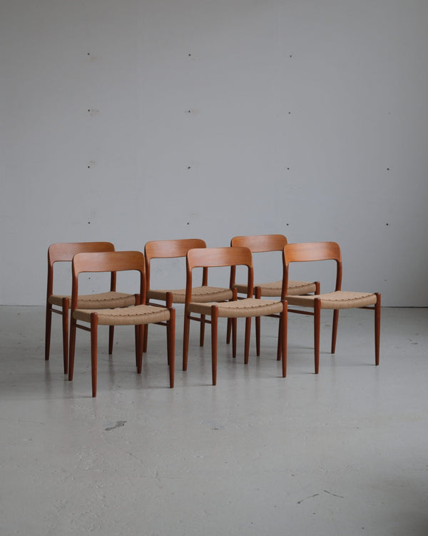 Møller 75 chairs set of 6 chairs