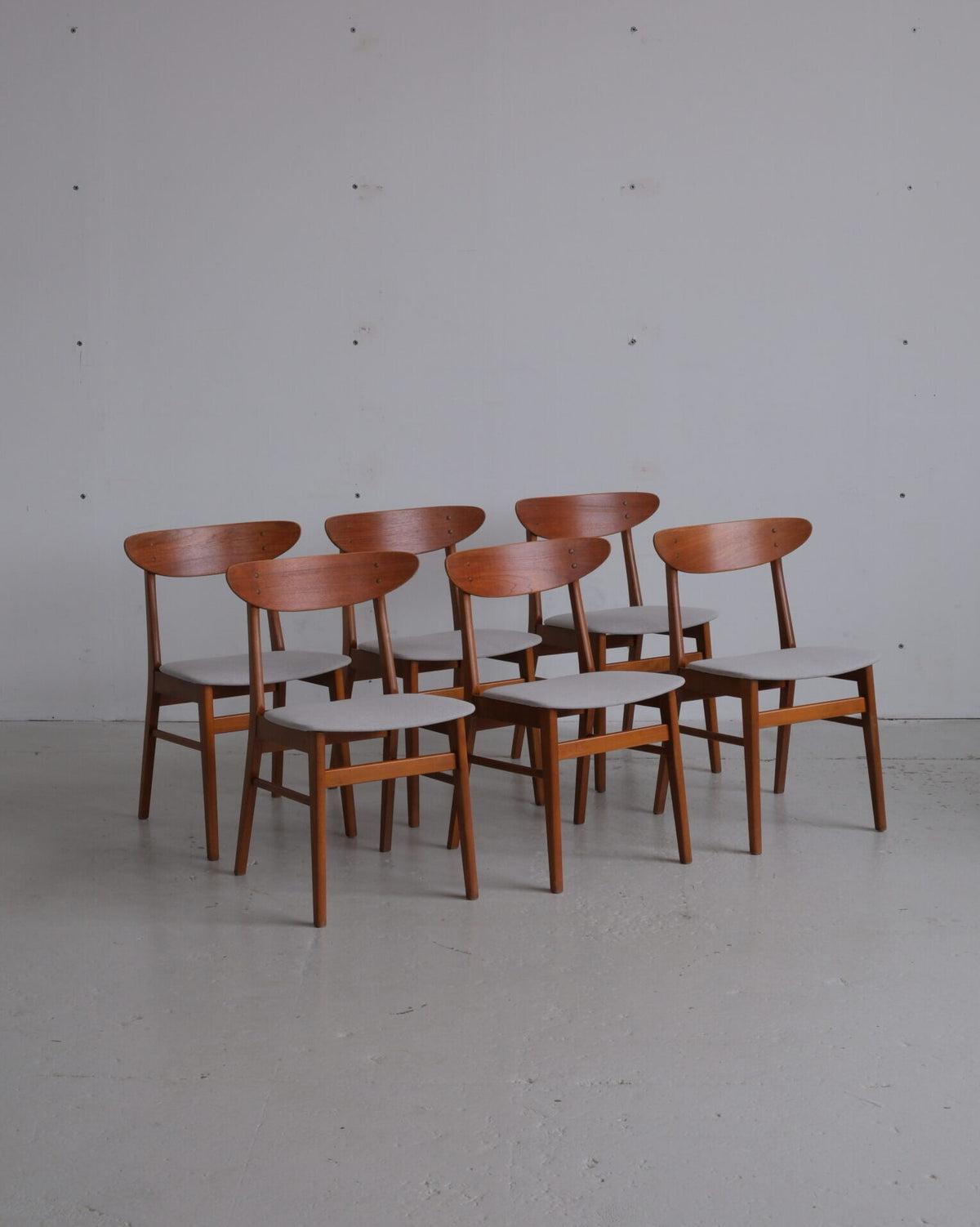 Teak and beech dining chairs from Farstrup, set of 6