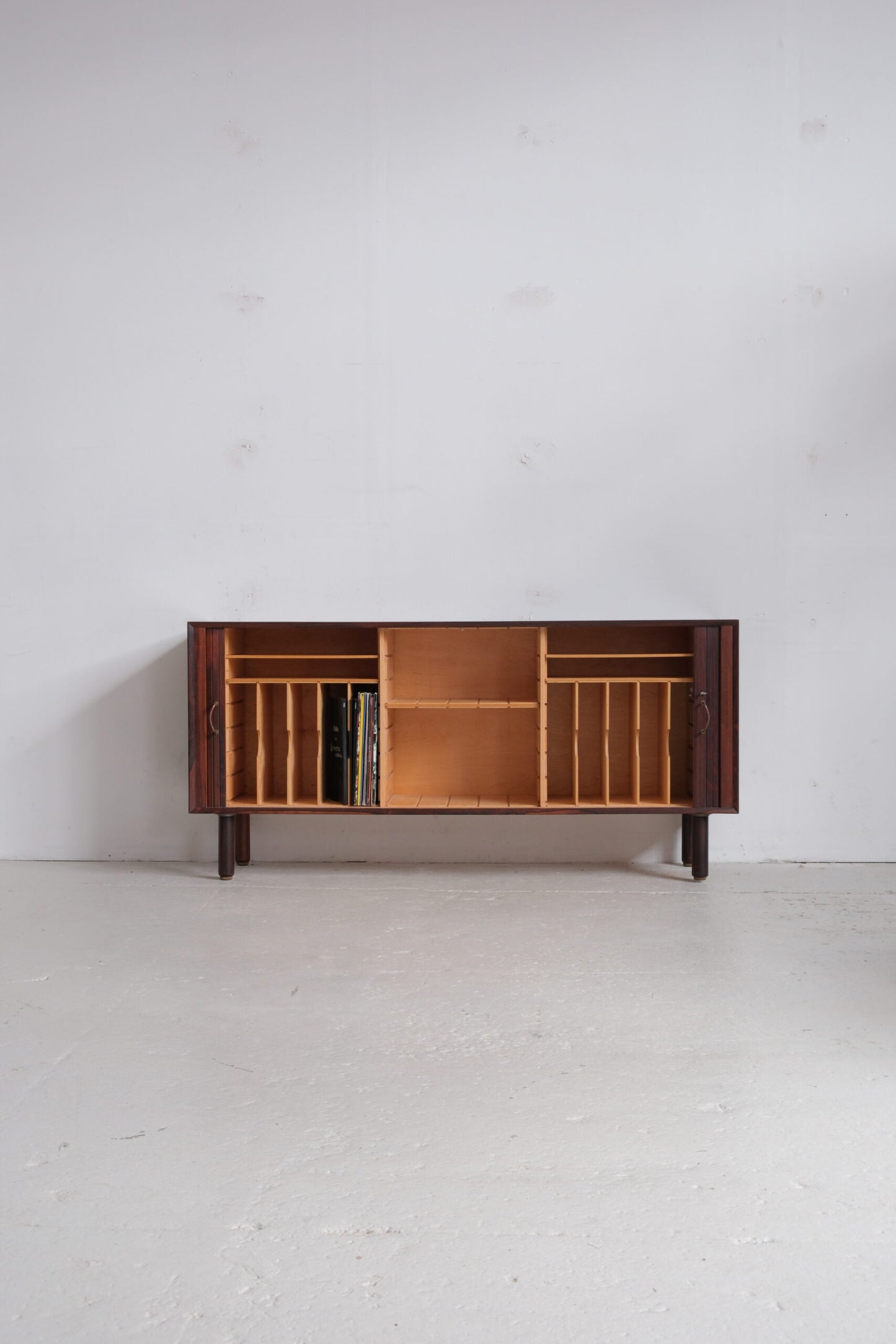 Danish Rosewood HI-FI cabinet with tambour doors