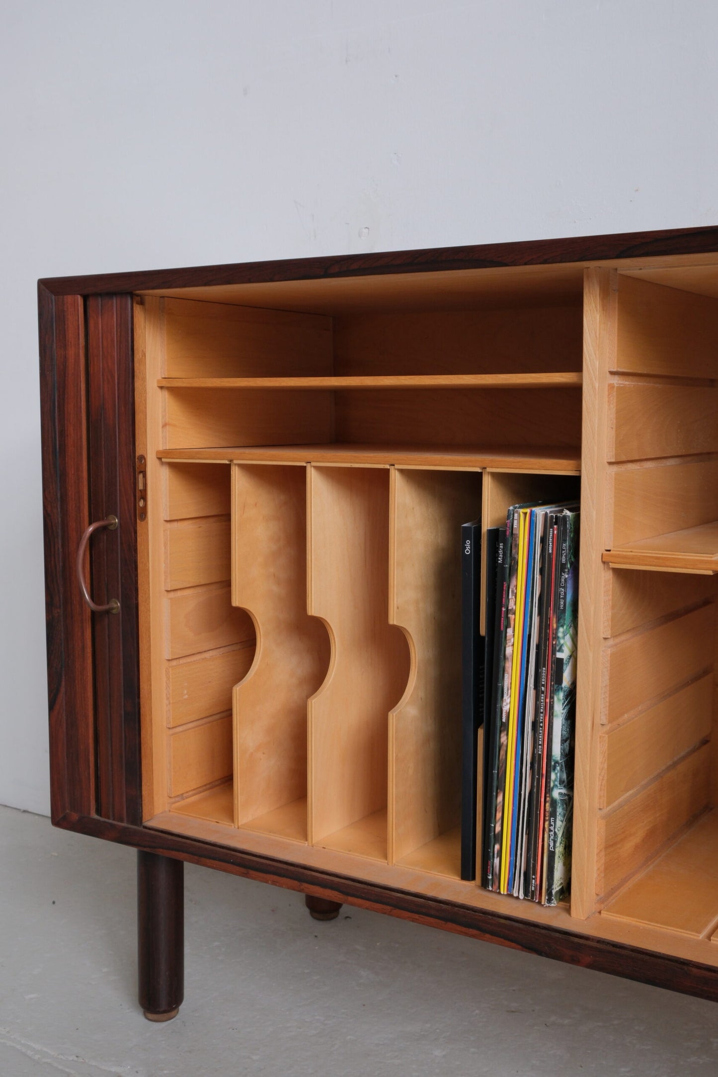 Danish Rosewood HI-FI cabinet with tambour doors