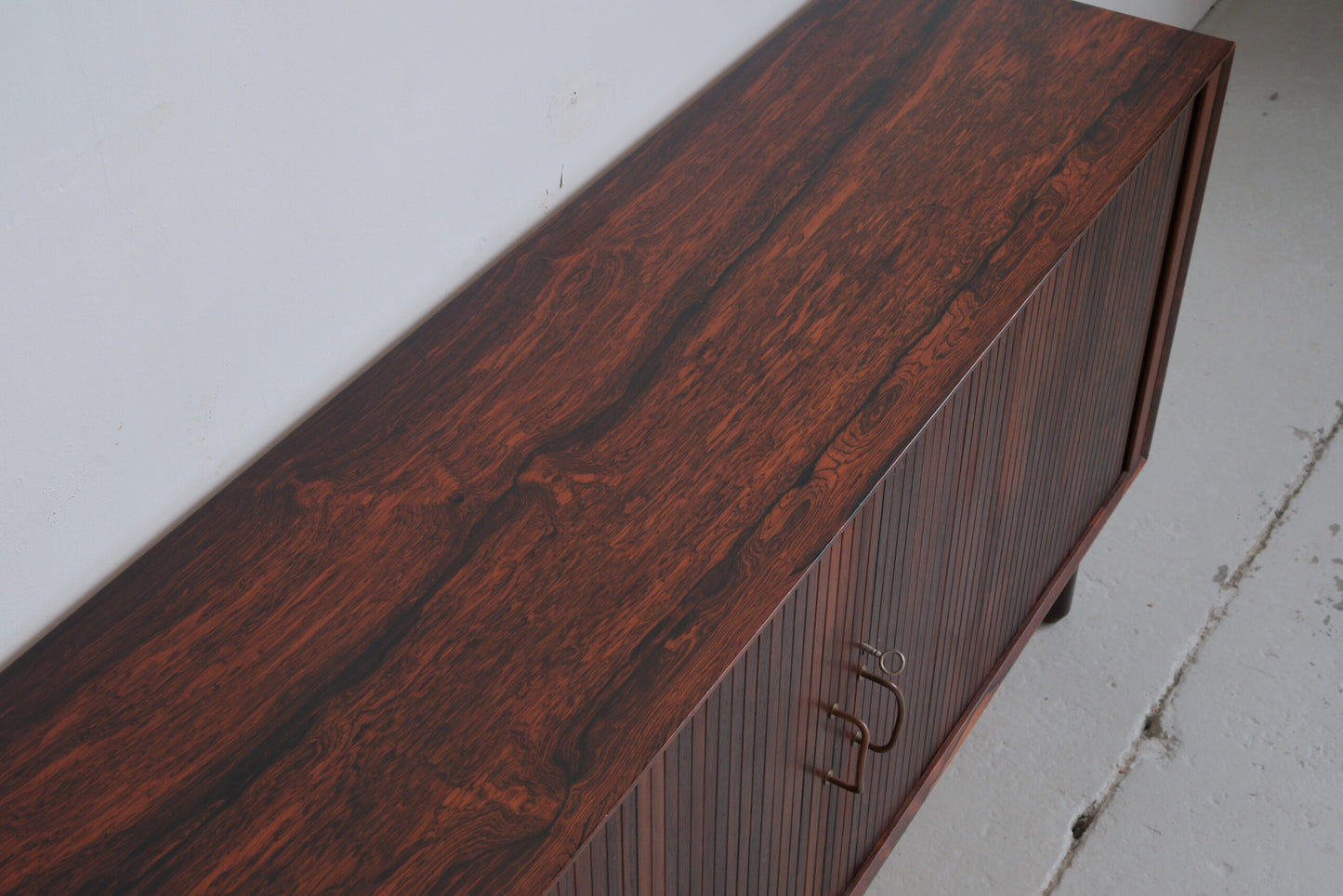 Danish Rosewood HI-FI cabinet with tambour doors