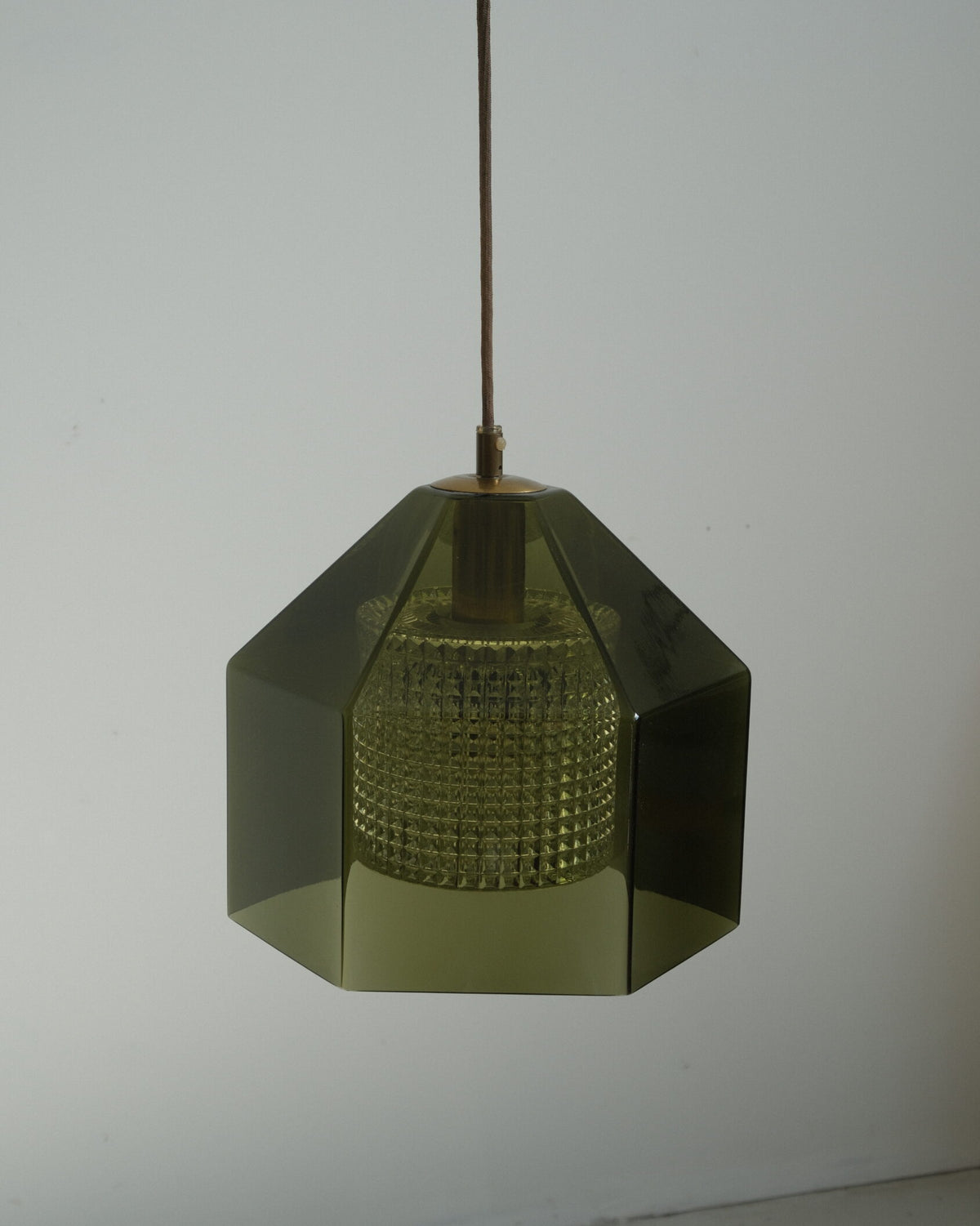 Lyfa / Orrefors pendant 'Sekskant' - 1960s, Sweden