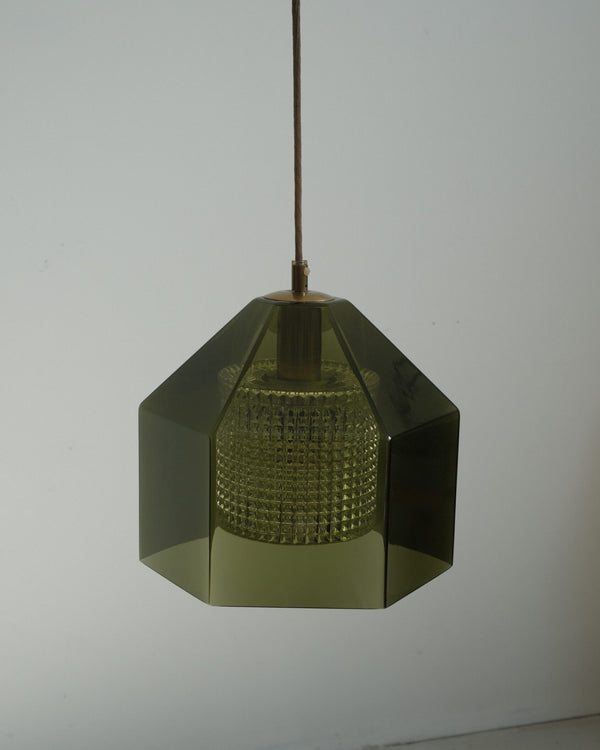 Lyfa / Orrefors pendant 'Sekskant' - 1960s, Sweden