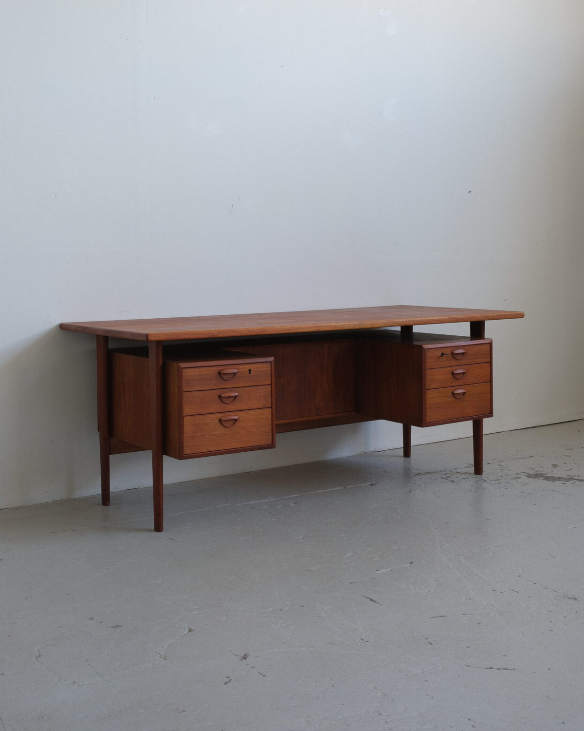 Danish teak executive desk