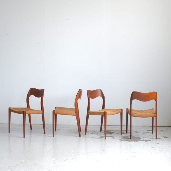 N.O. Møller, model no. 71, teak and papercord