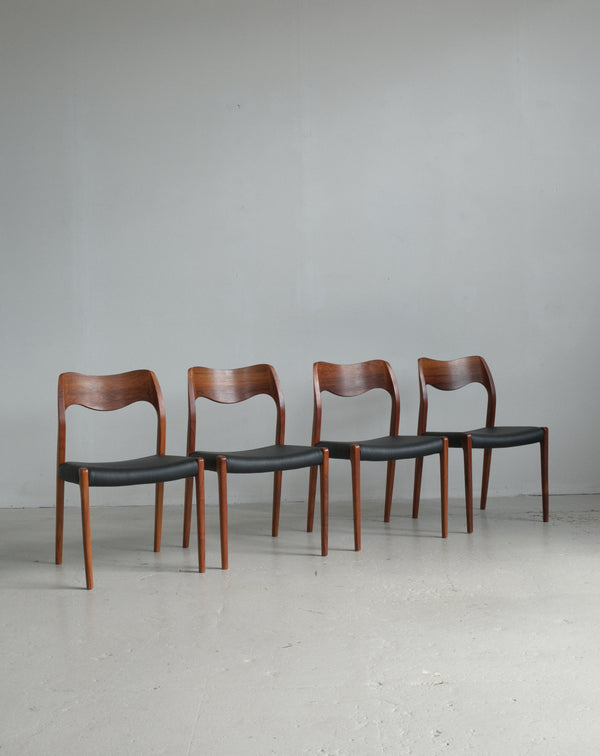 N.O. Møller Model 71 Rosewood, set of 4