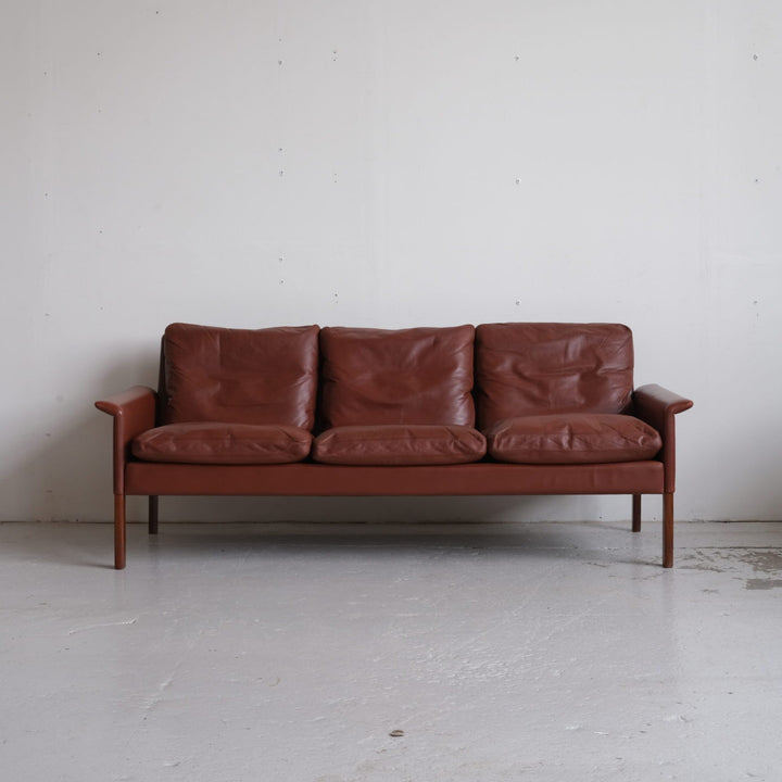 Hans Olsen, model 500, C/S Furniture, Cognac brown leather