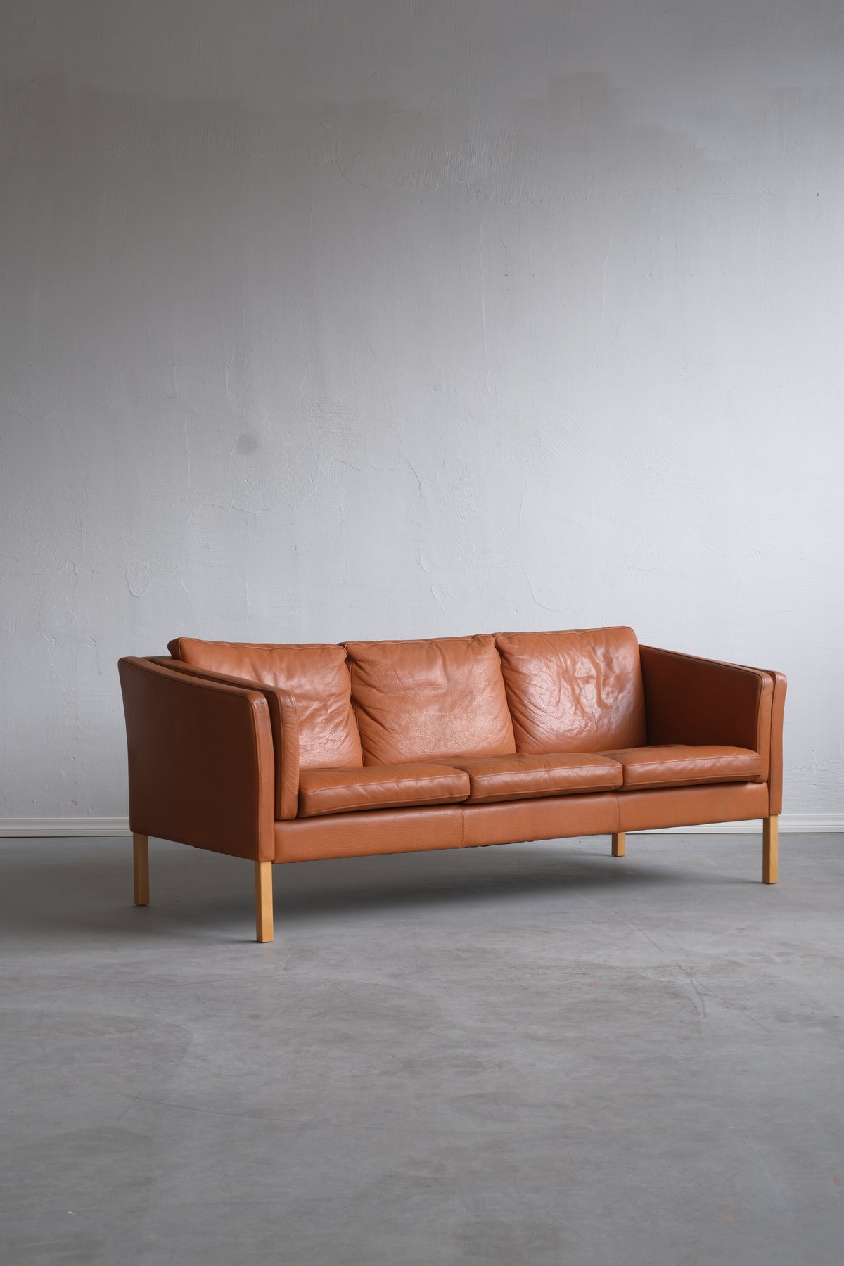 Danish leather sofa, Skippers 3 person