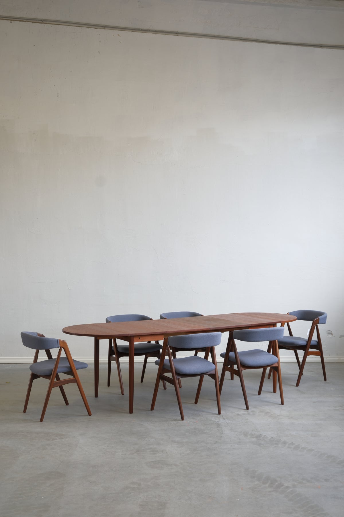 Danish teak square table with flaps & extensions