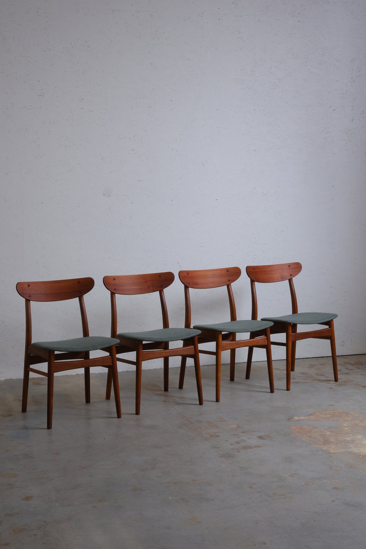 Danish chairs, green