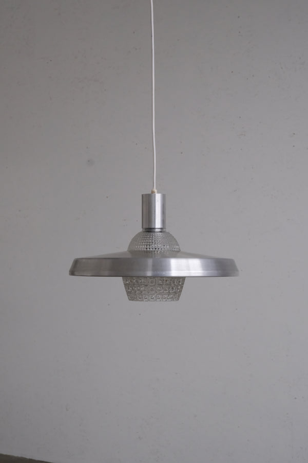 Danish aluminium and glass lamp