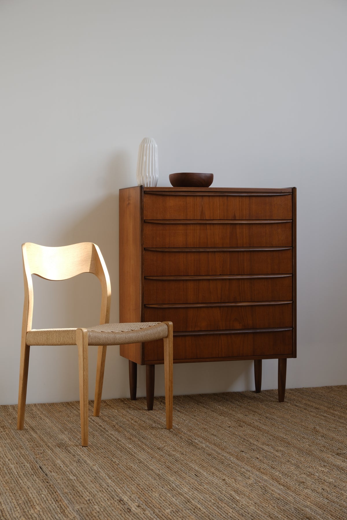 Danish teak tallboy