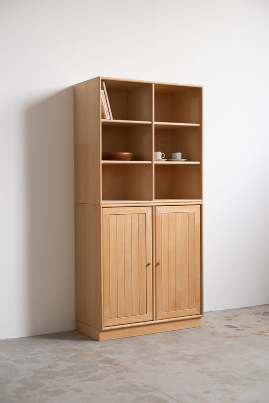 Danish ash cabinet and bookshelf
